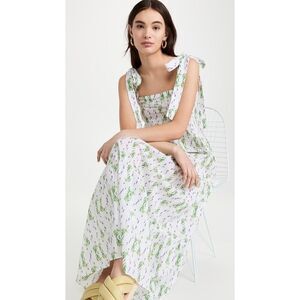 Playa Lucila Tie Shoulder Tiered Dress Floral Size S MSRP $150